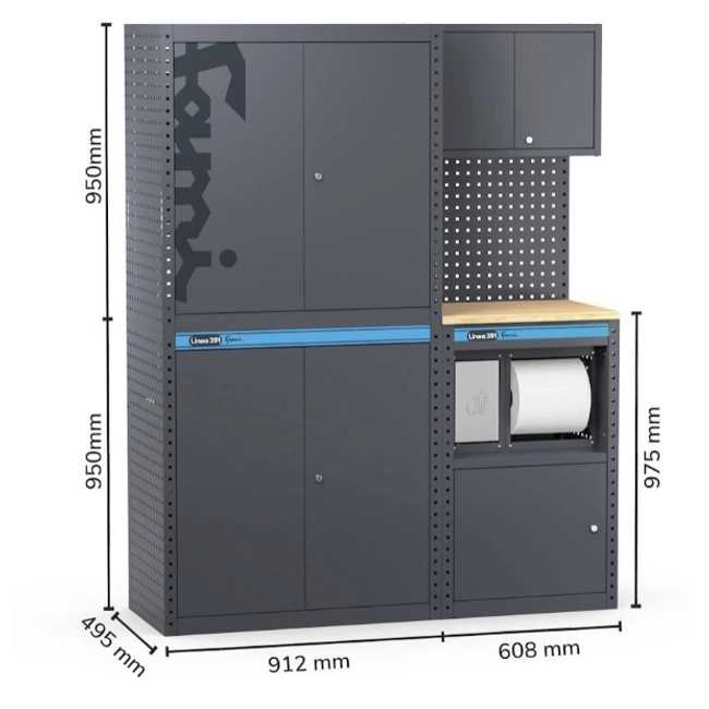 Vendita online Arredo per officina e garage da 1520x495x1900 mm.